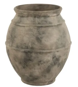 Šedo-hnědá antik keramická dekorační váza Vintage - Ø 56*67cm 17886 #3624128