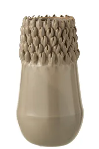 Béžovo-šedá keramická váza Ibiza - Ø 16*31cm 12998 #4534856
