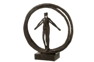 Dekorativní soška Double Circle - 35*11*40 cm 2486