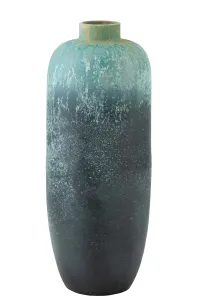 Azurová keramická dekorační váza Vintage - Ø 35*93cm 98542