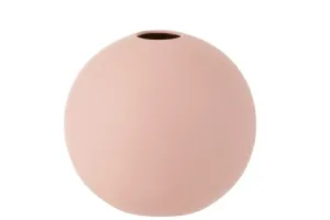 Růžová keramická váza Ball - Ø 25*23,5 cm 1114