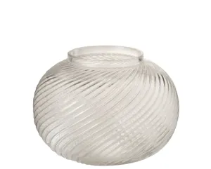 Skleněná průhledná váza Stripes L - Ø 20*15 cm 3688