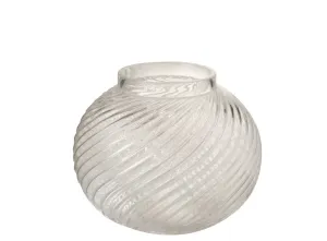 Skleněná průhledná váza Stripes S - Ø 15*12,5 cm 3687