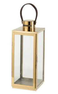 Zlatá kovová lucerna Recin - 17*17*52cm 5179 #4823257