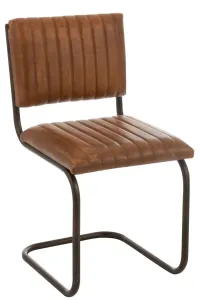 Kožená židle s kovovou konstrukcí MODERN - 51*45*87 cm 65016 #3623261