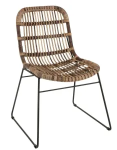 Ratanová židle s kovovou konstrukcí Banana - 60*63*85 cm 1713