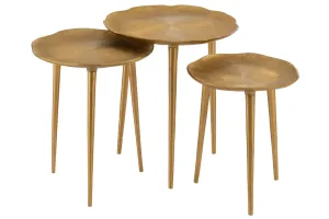 Set odkládací stolek a 2stoličky s výpletem z vodního hyacintu Maurice - Ø76*63cm 11273