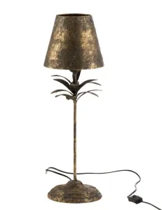 Černo-zlatá kovová stolní lampička Van Antique gold - Ø 22*60 cm 5043