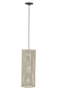 Béžová bambusová závěsná lampa - Ø20*135 cm 92264