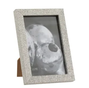 Stříbrný dekorativní fotorámeček s flitry Glitter silver - 12*1,5*17 cm / 10*15cm 8123