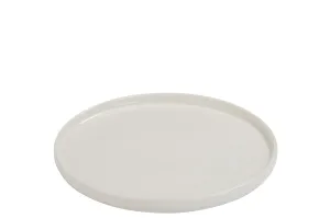 Bílý dezertní talířek Ruby - 23,4*23,4*1,6 cm 71731