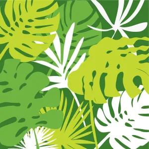 Zelené papírové ubrousky Tropical - 33*33 cm (20ks) 1454