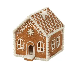 Vánoční perníková chaloupka s Led světýlky Gingerbread House - 18*15*17cm 35339