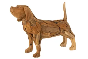Dřevěná dekorace pes Dog teak - 69*19*51cm 10890