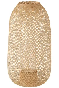 Bambusová lucerna v přírodním provedení Hanna - 19*19*54 cm 85511