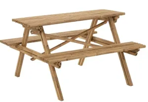 Venkovní  bambusový set lavice a stůl Bambo - 204*20*74 cm 1580 #6033505