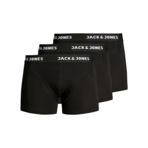 JACK&JONES-JACANTHONY TRUNKS 3 PACK BLACK-Black Black/Black Černá M