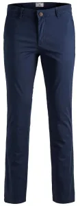 Jack&Jones Pánské kalhoty JJIMARCO Slim Fit 12150148 Navy Blazer 29/32