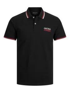 Jack&Jones Pánské polo triko JJATLAS Regular Fit 12221012 Black S