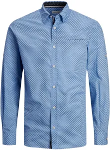 Jack&Jones Pánská košile JJEREMY Slim Fit 12235969 Cashmere Blue L