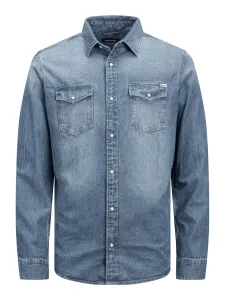 Jack&Jones Pánská košile JJESHERIDAN Slim Fit 12138115 Medium Blue Denim L