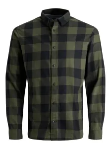 Jack&Jones Pánská košile JJEGINGHAM Slim Fit 12181602 Dusty Olive XXL