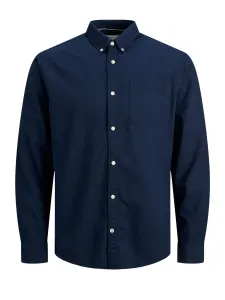 Jack&Jones Pánská košile JJEOXFORD Slim Fit 12182486 Navy blazer XXL