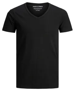 Jack&Jones Pánské triko JJEBASIC Stretch Fit 12059219 BLACK XXL