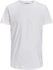 Jack&Jones Pánské triko JJENOA Long Line Fit 12113648 White XXL