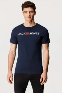Jack&Jones Pánské triko JJECORP Slim Fit 12137126 Navy Blazer L