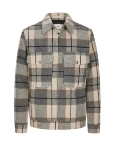 Nadměrná velikost: Jack & Jones, Košilová bunda s glenčekovým vzorem Světle šedá