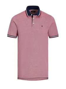 Nadměrná velikost: Jack & Jones, Polo tričko z čisté bavlny červená #4791724