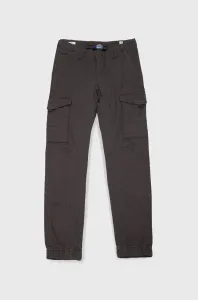Dětské kalhoty Jack & Jones šedá barva, hladké #3432844