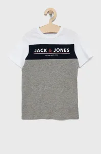 Dětské tričko Jack & Jones šedá barva, s potiskem #5656465