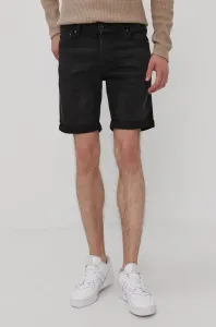 Džínové šortky Jack & Jones pánské, černá barva #3302527