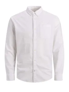 Jack&Jones Pánská košile JJEOXFORD Slim Fit 12182486 White L