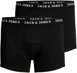 Jack&Jones 2 PACK - pánské boxerky JACJON 12138235 Black S
