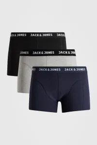 Jack&Jones 3 PACK - pánské boxerky JACANTHONY 12160750 Black - Blue nights - LGM S