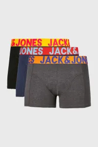 Jack&Jones 3 PACK - pánské boxerky JACCRAZY 12151349 Black L