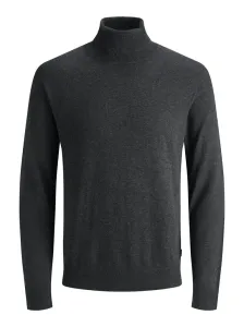 Jack&Jones Pánský svetr JJEEMIL Regular Fit 12157417 Dark Grey Melange XL