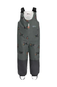 Dětské zimní sportovní kalhoty Jack Wolfskin GLEEL 2L INS PRINT BIB šedá barva
