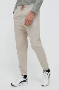 Kalhoty Jack Wolfskin pánské, béžová barva #5862994