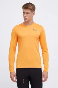 Sportovní tričko s dlouhým rukávem Jack Wolfskin Sky Thermal oranžová barva, melanžový #6049902