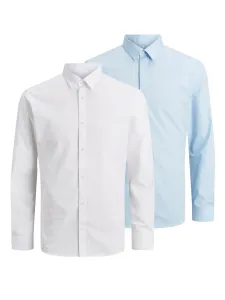 Jack&Jones 2 PACK - pánská košile JJJOE Slim Fit 12182995 Cashmere Blue L #5642212
