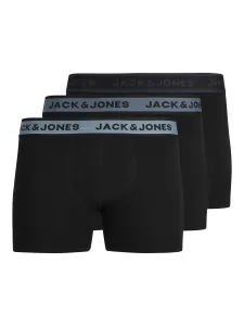 Jack&Jones 3 PACK - pánské boxerky JACLOUIS 12241168 Black M
