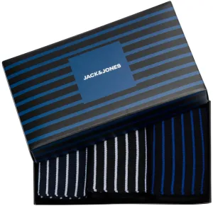 Jack&Jones 3 PACK - pánské ponožky JACBRUCE 12197559 Navy Blazer