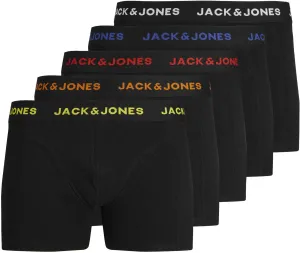 Jack&Jones 5 PACK - pánské boxerky JACBLACK 12242494 Black L