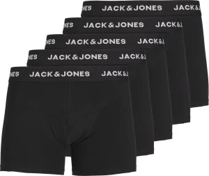 Jack&Jones 5 PACK - pánské boxerky JACHUEY 12242049 Black S