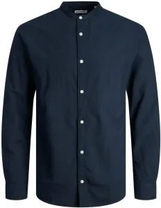 Jack&Jones Pánská košile JJELINEN Slim Fit 12248581 Navy Blazer M