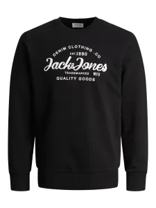 Jack&Jones Pánská mikina JJFOREST Standard Fit 12248002 Black M